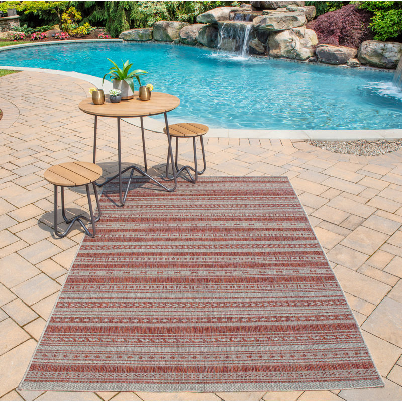 Novogratz Tuscany Striped Copper Indoor/Outdoor Area Rug & Reviews